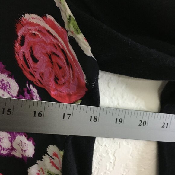 Anthropologie Moth Snapshot Floral Print Silk Knit Blend Blouse Size S/P - Picture 11 of 13